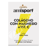 COLÁGENO + MAGNESIO + VITAMINA C 20 STICKS FRESA - AMLSPORT