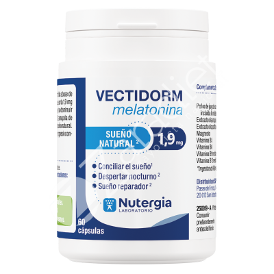 VECTIDORM MELATONINA 60CAP - NUTERGIA