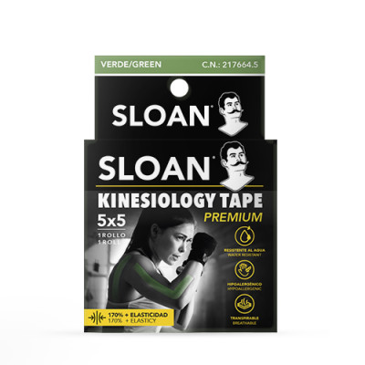 KINESIOLOGY TAPE 5 M X 5 CM VERDE - SLOAN