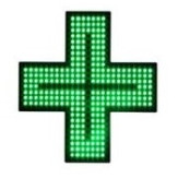 CRUZ DE FARMACIA LED INTERIOR LINE 48X48 CM - MEDICAL CARRIER