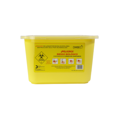 CONTENEDOR DE RESIDUOS SANITARIOS 2 L - DIABEC