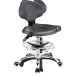 SILLA DE LABORATORIO CON RUEDAS NEGRA - MEDICAL CARRIER