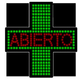 CRUZ DE FARMACIA LED INTERIOR ABIERTO 48X48 CM - MEDICAL CARRIER